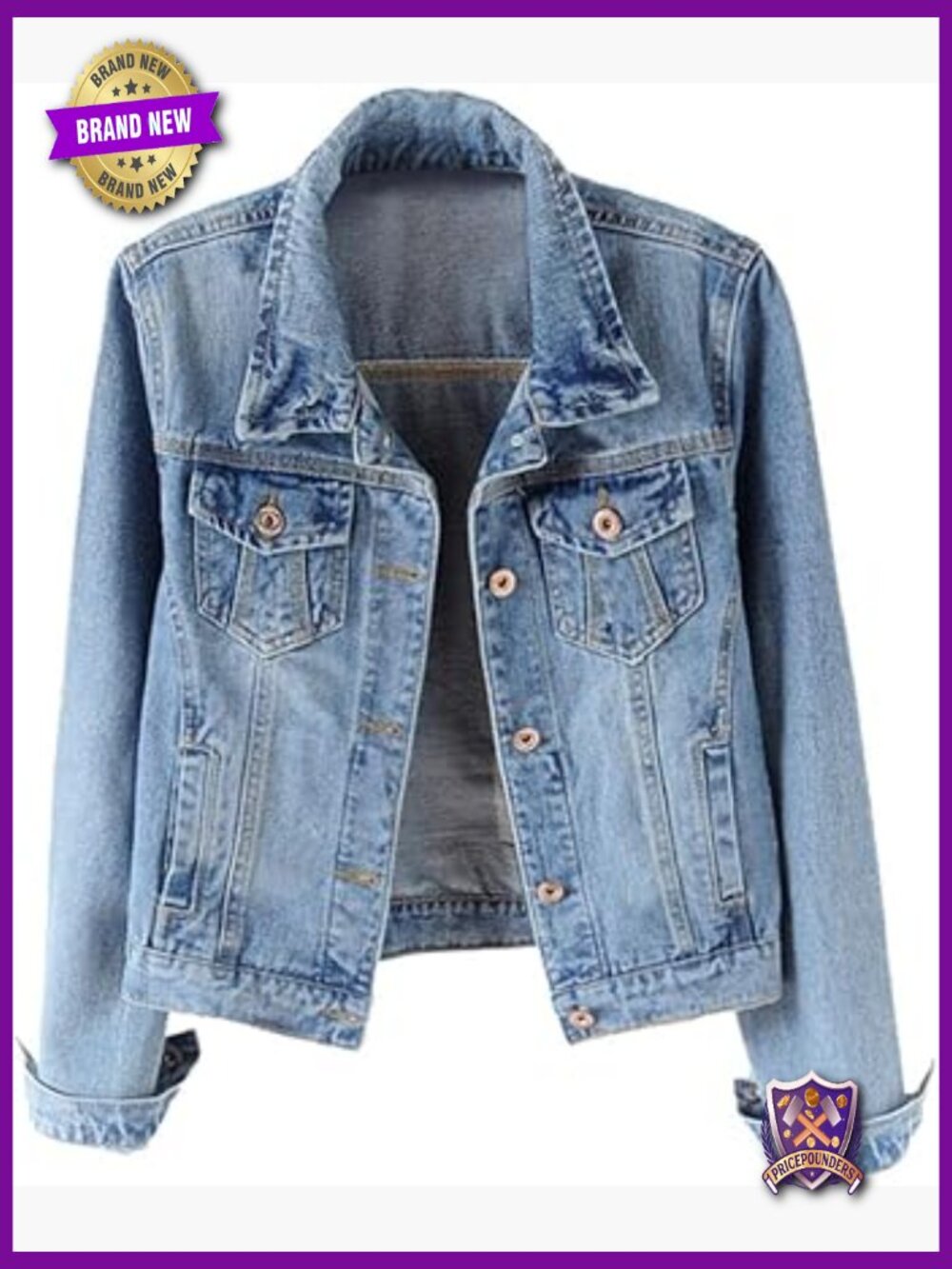 Vintage Button Down Long Sleeve Denim Jean Jacket